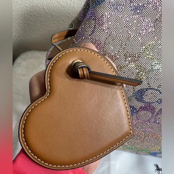 Coach Rainbow Crystal Kisslock Large Frame Bag #B22 - Picture 3 of 10